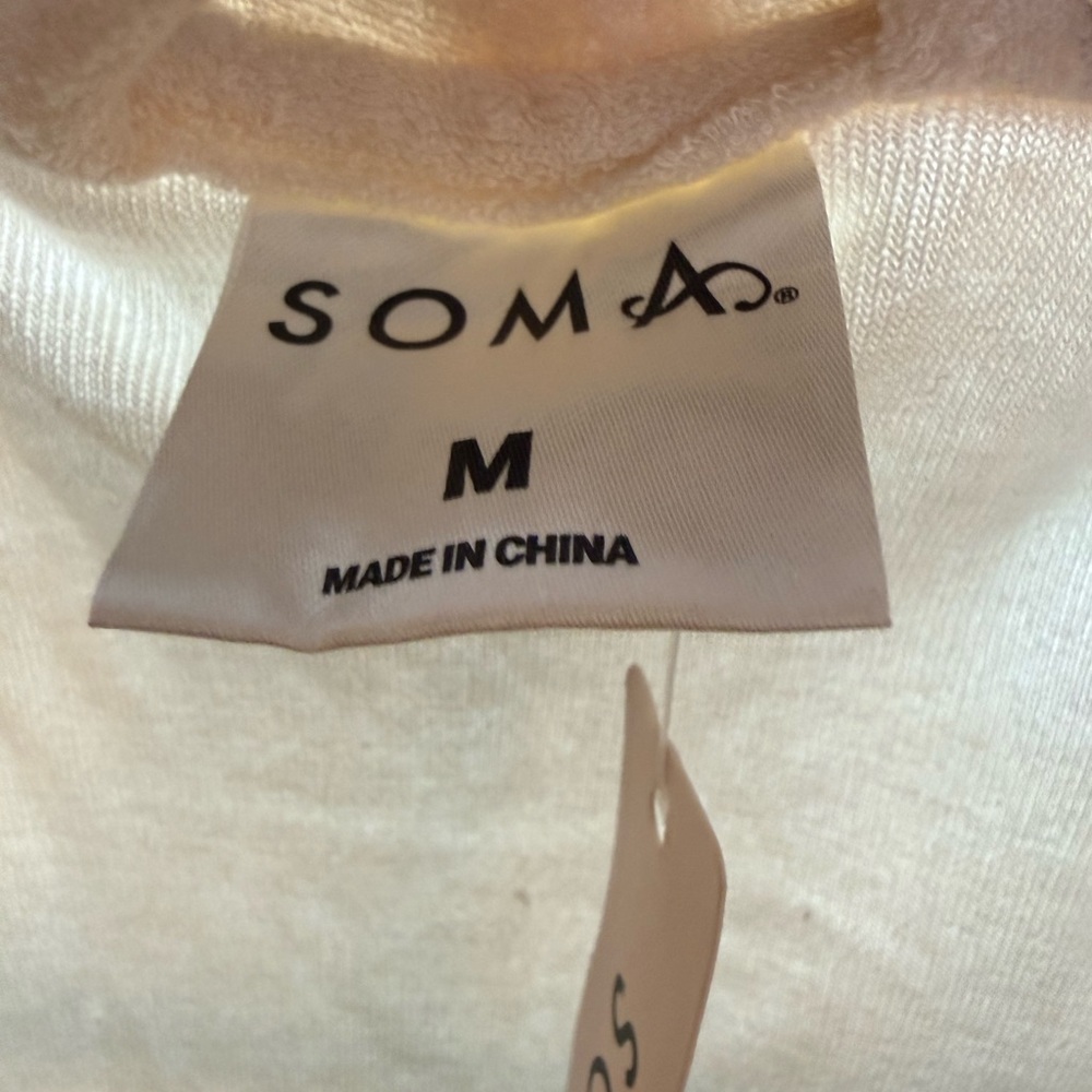 Soma Cream Long Sleeve Robe NWT+Soft Terry Cover Up NWOT in Coconut - Picture 8 of 9